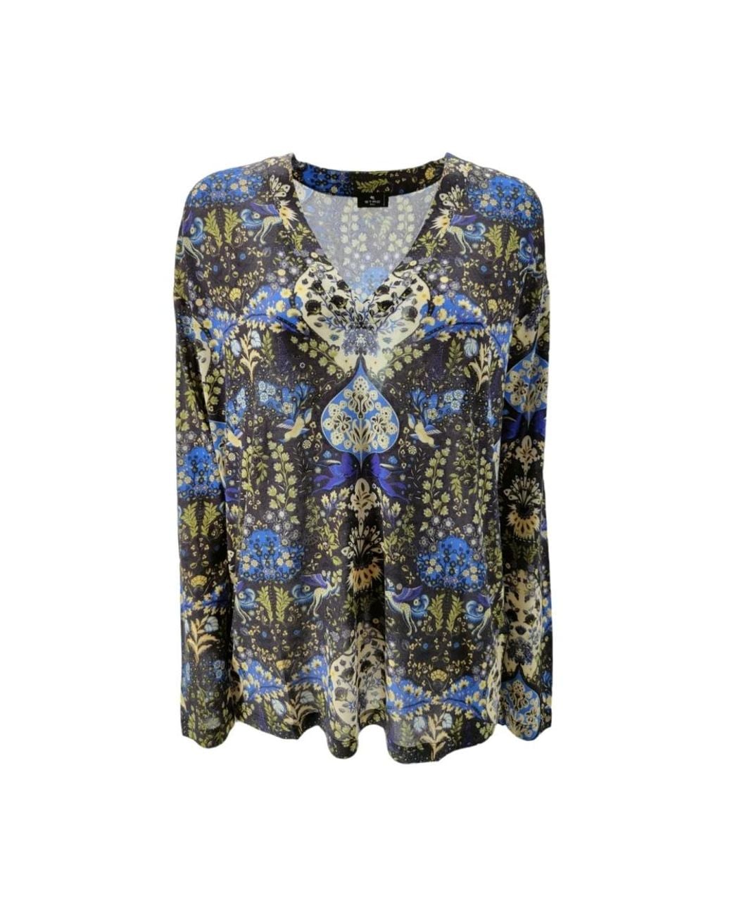 Etro Gray Long Sleeve T-Shirts