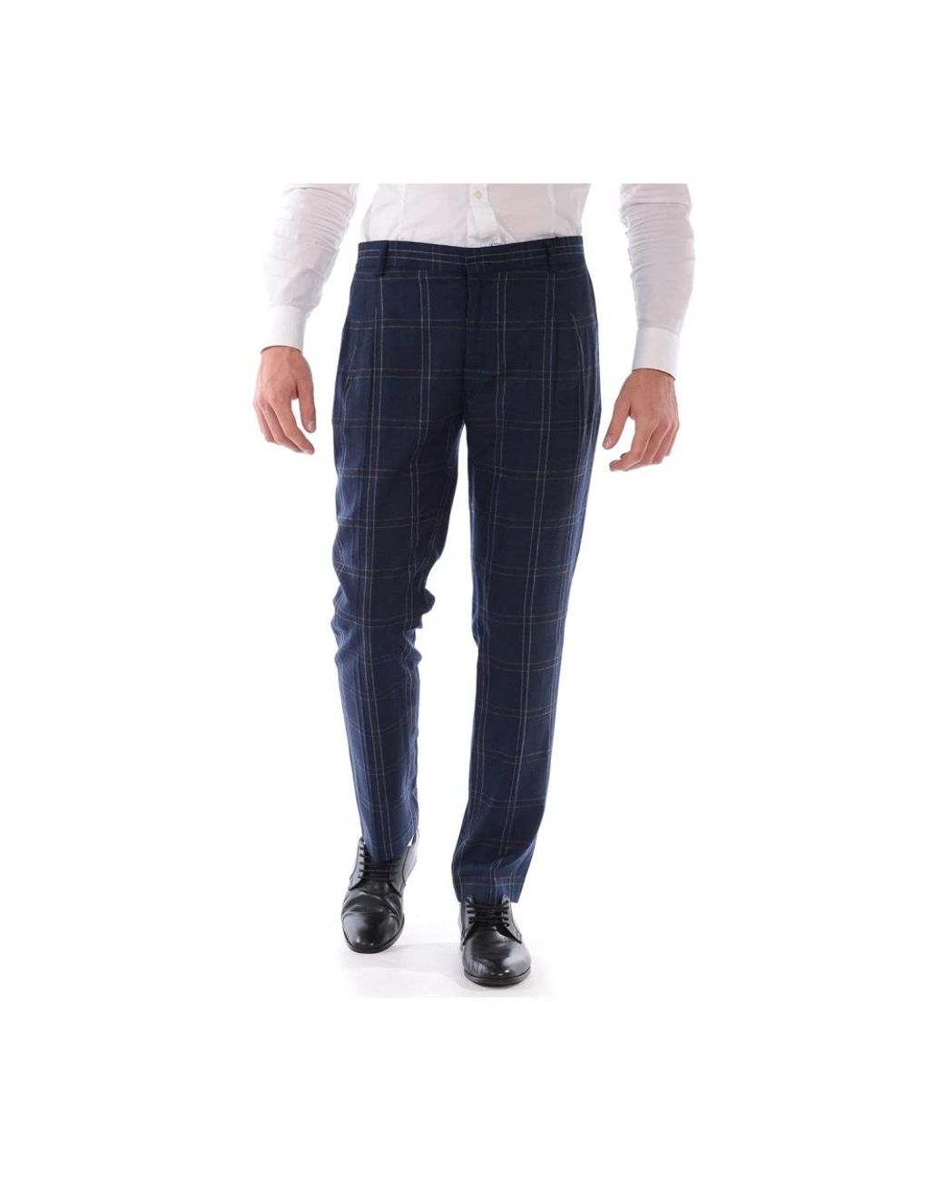 Daniele Alessandrini Blue Suit Trousers for men