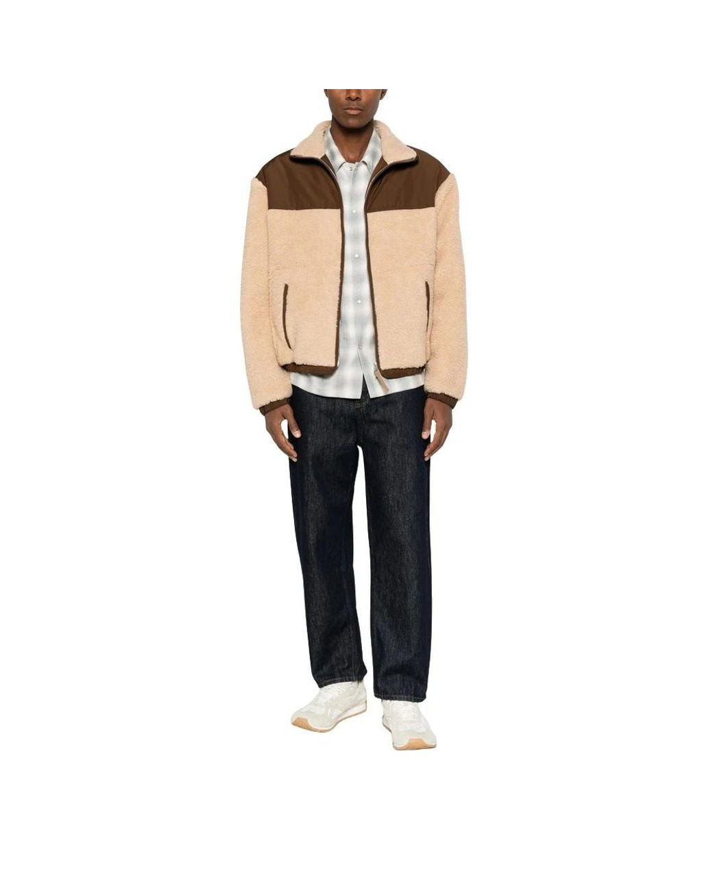 AMI Natural Faux Fur & Shearling Jackets for men