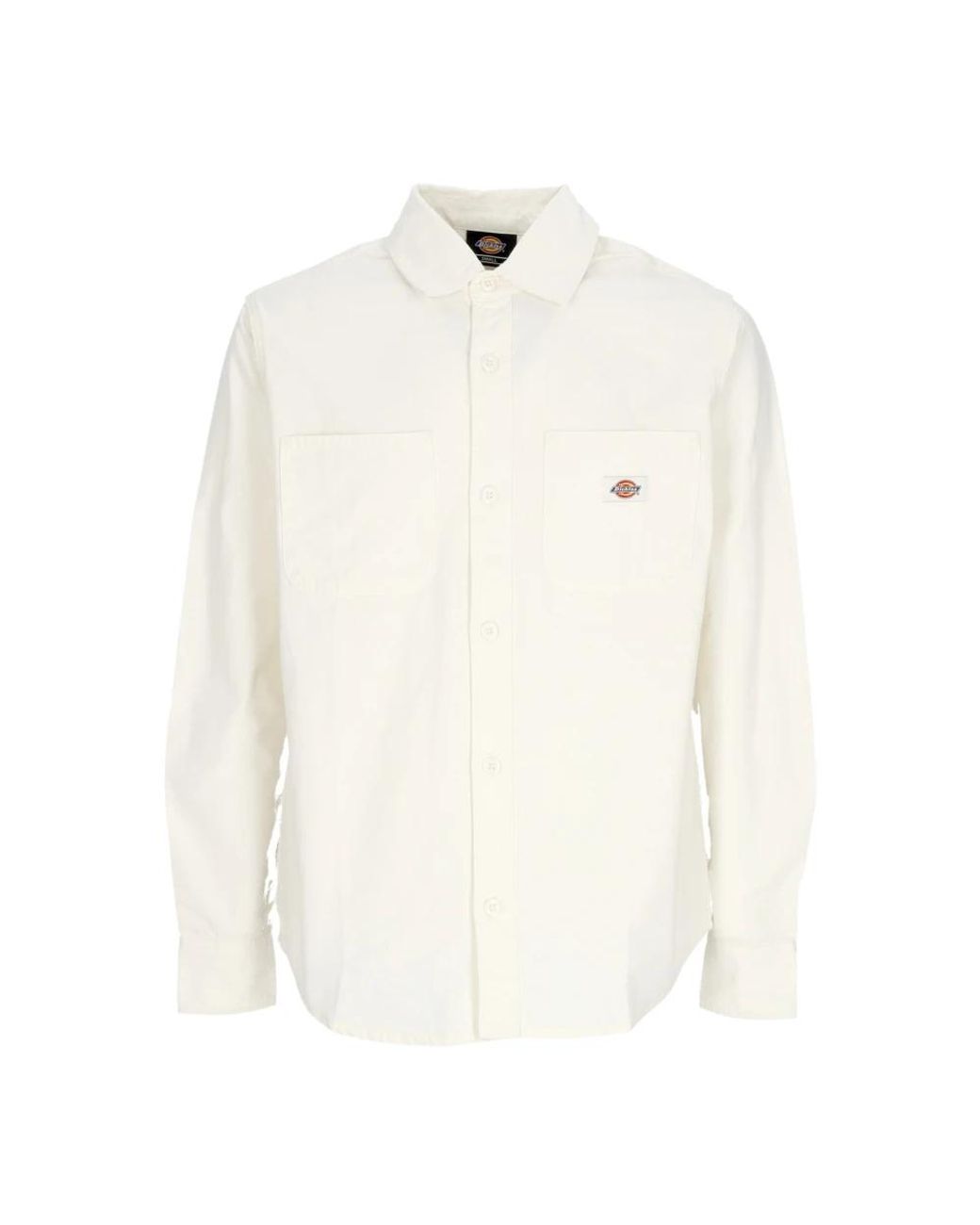 Dickies Lange Mouw Katoenen Canvas Shirt in het White voor heren