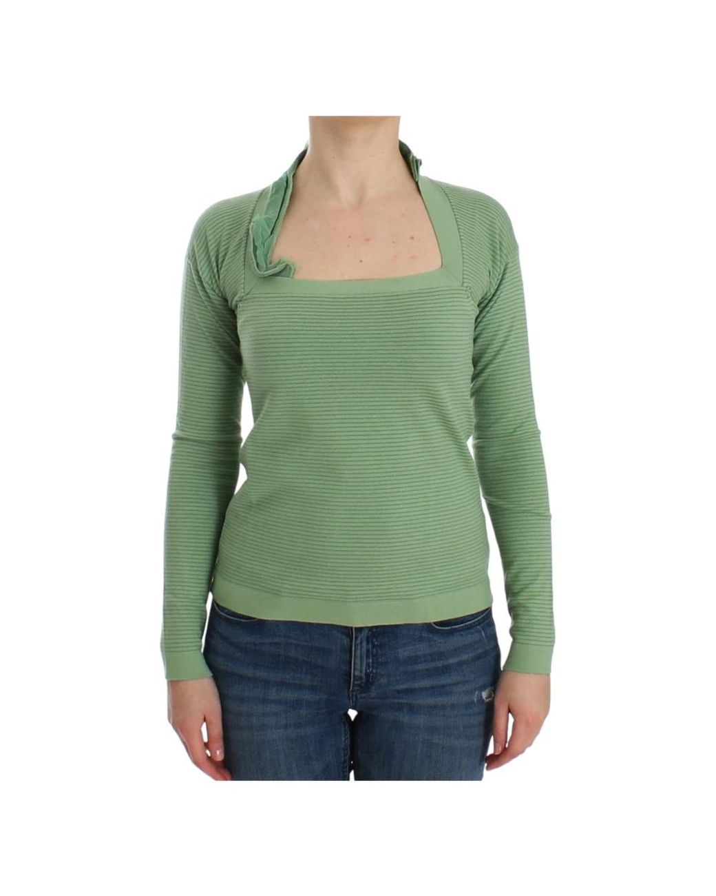 Ermanno Scervino Green Long Sleeve T-Shirts