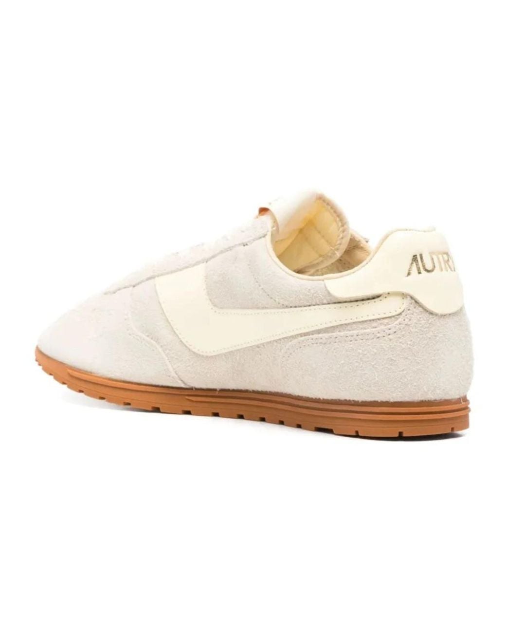 Autry White "Windspin Low" Suede Leather Sneakers