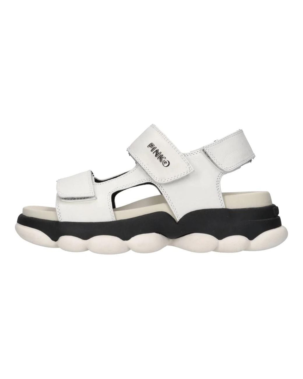 Pinko White Flat Sandals