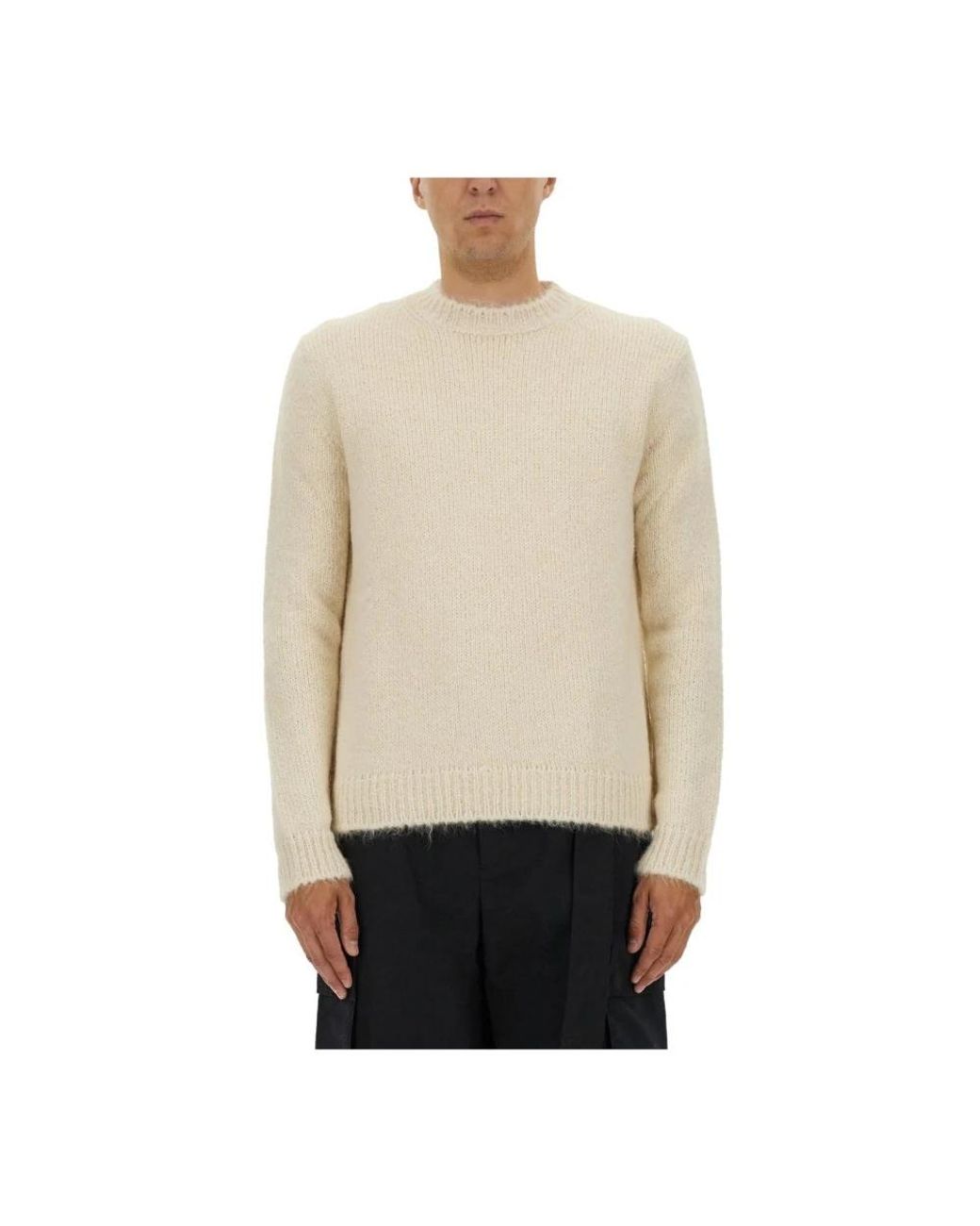 Jil Sander Natural Round-Neck Knitwear for men