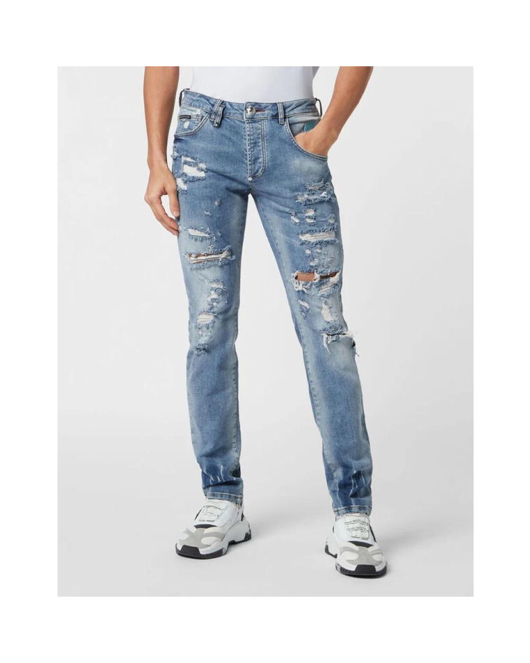 Philipp Plein Blue Slim Fit Jeans for men