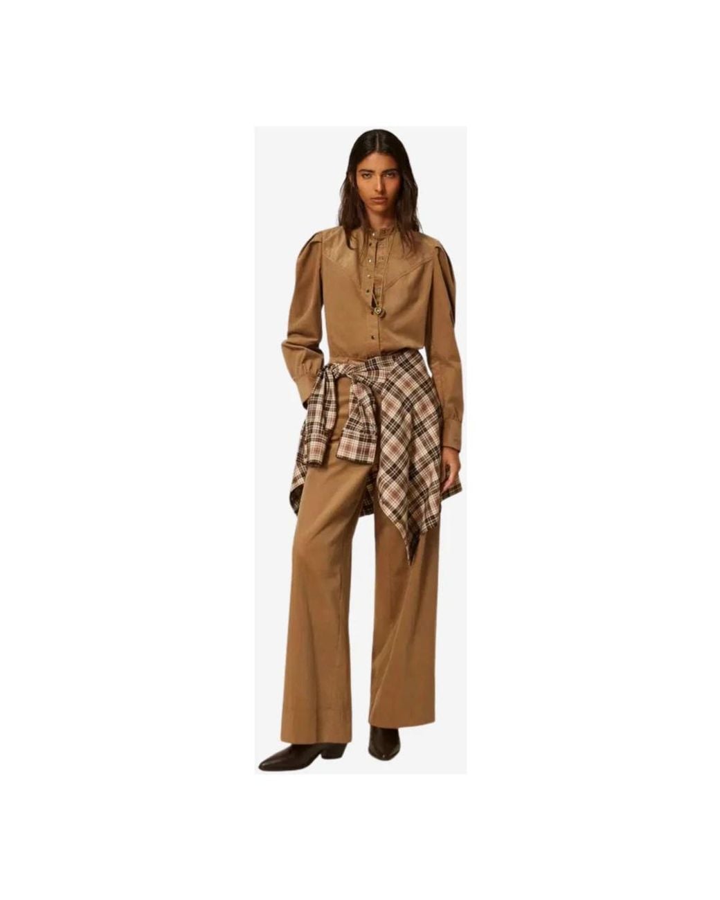 Twinset Brown Wide Trousers