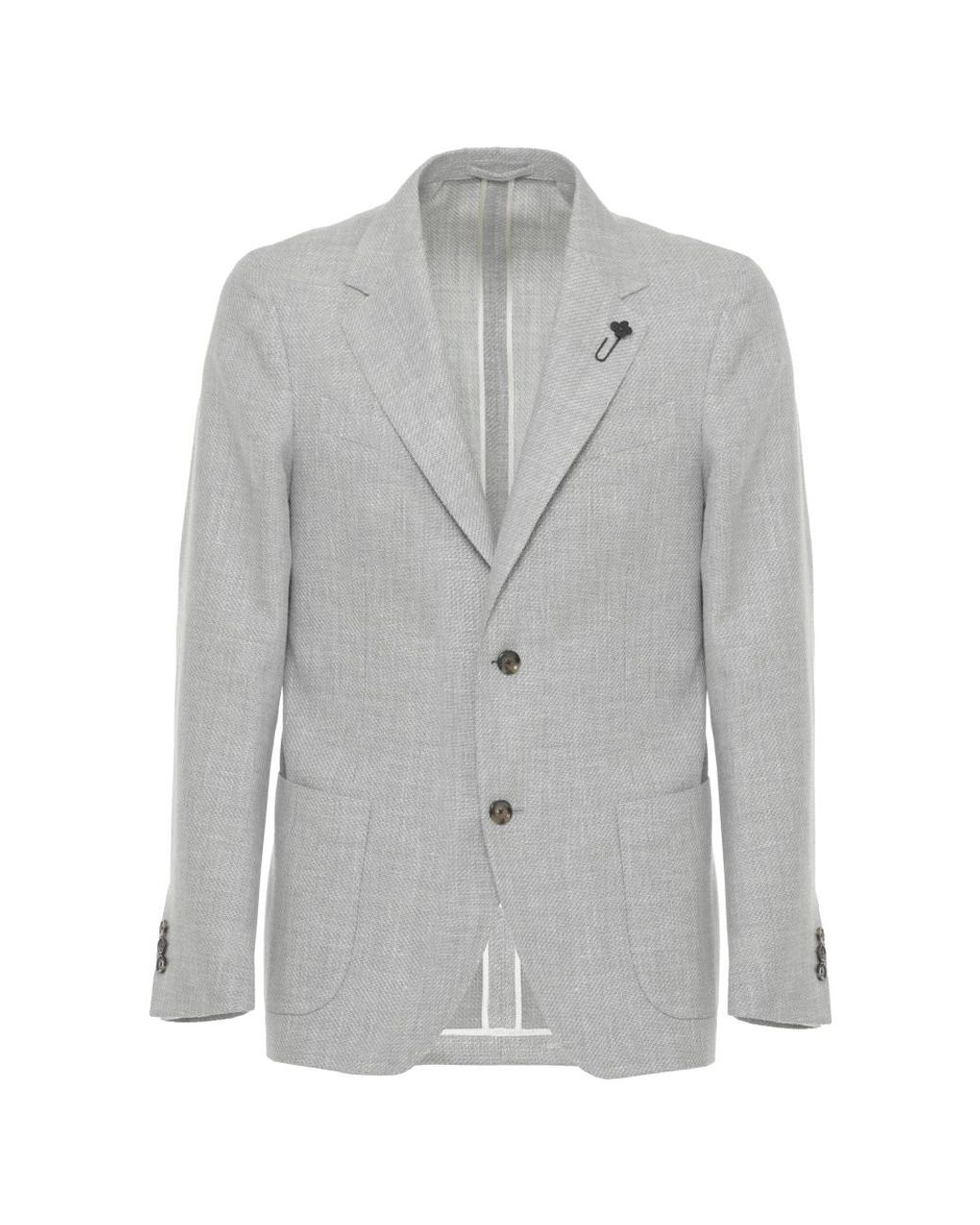 Lardini Wool Blend Jacket in het Gray voor heren