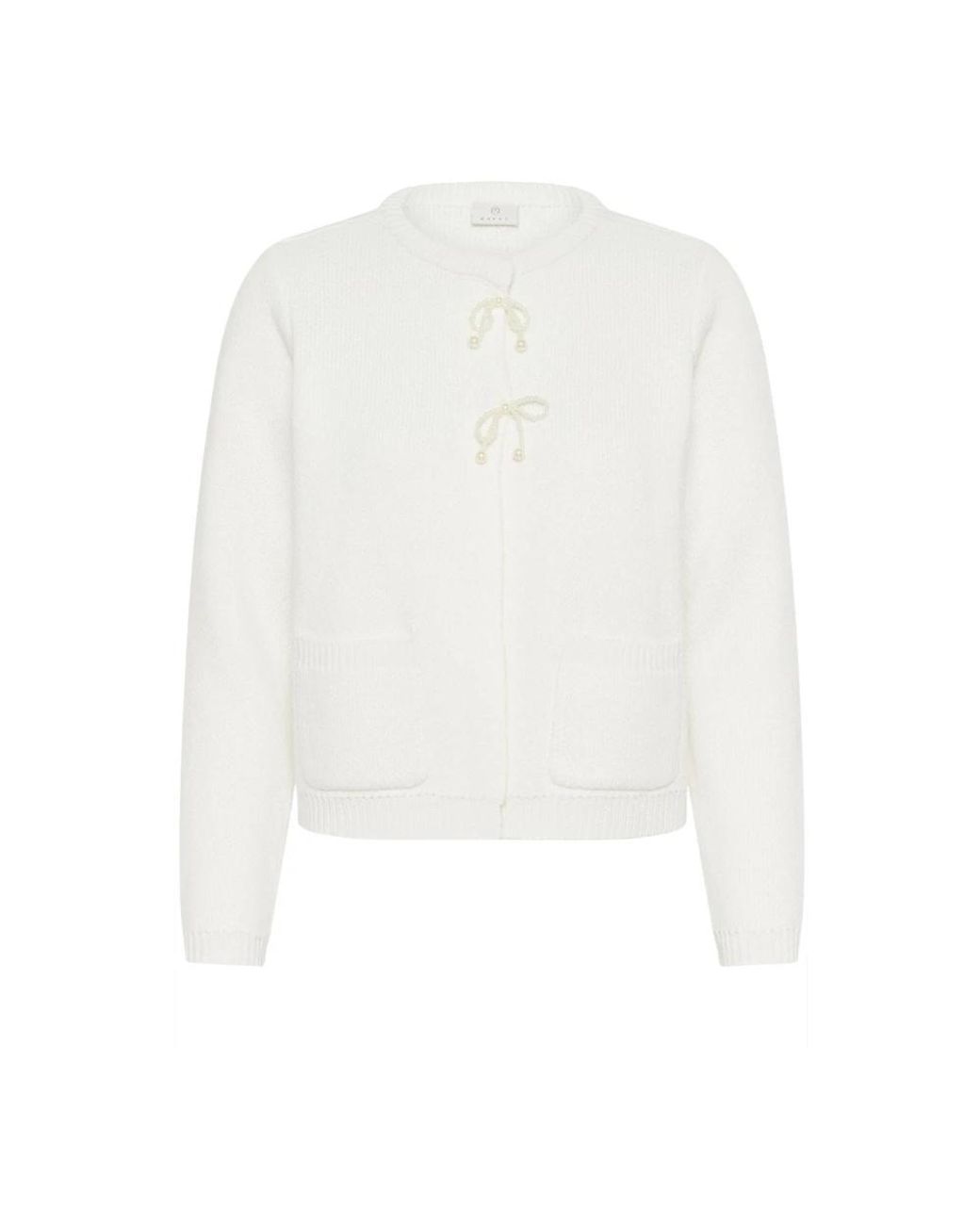 Kaffe Truien & Vesten ,Wit ,Nylon Astrid Cardigan in het White