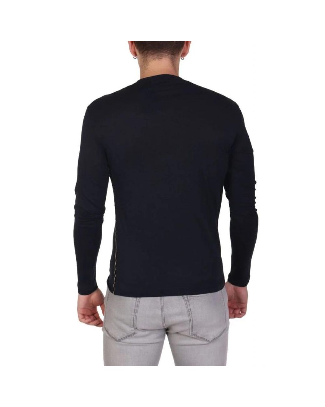 EA7 Black Long Sleeve T-Shirts for men