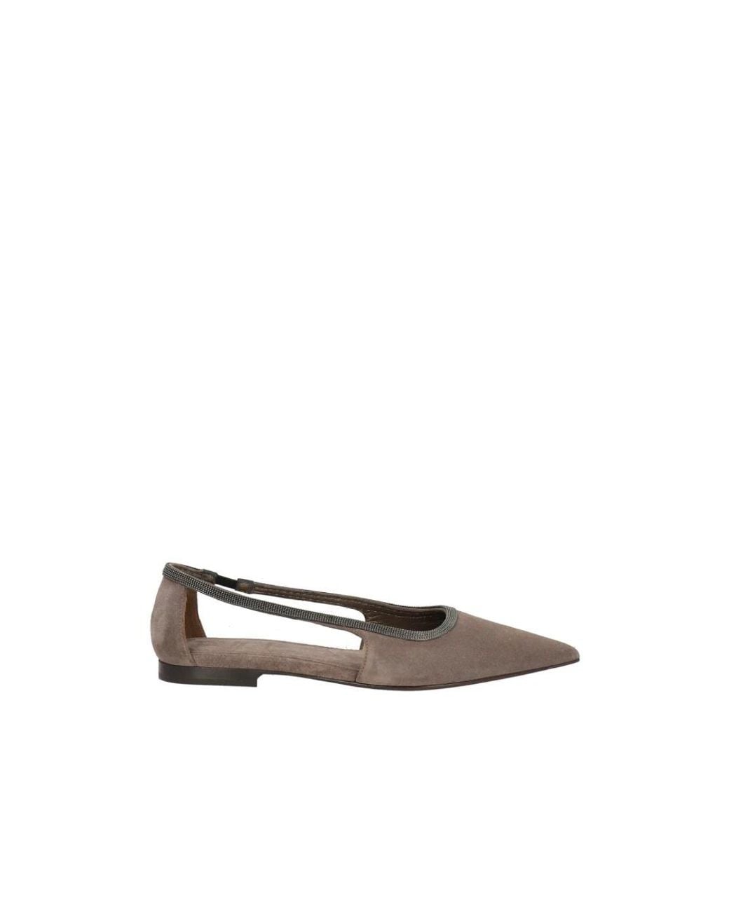Brunello Cucinelli Brown Ballerinas