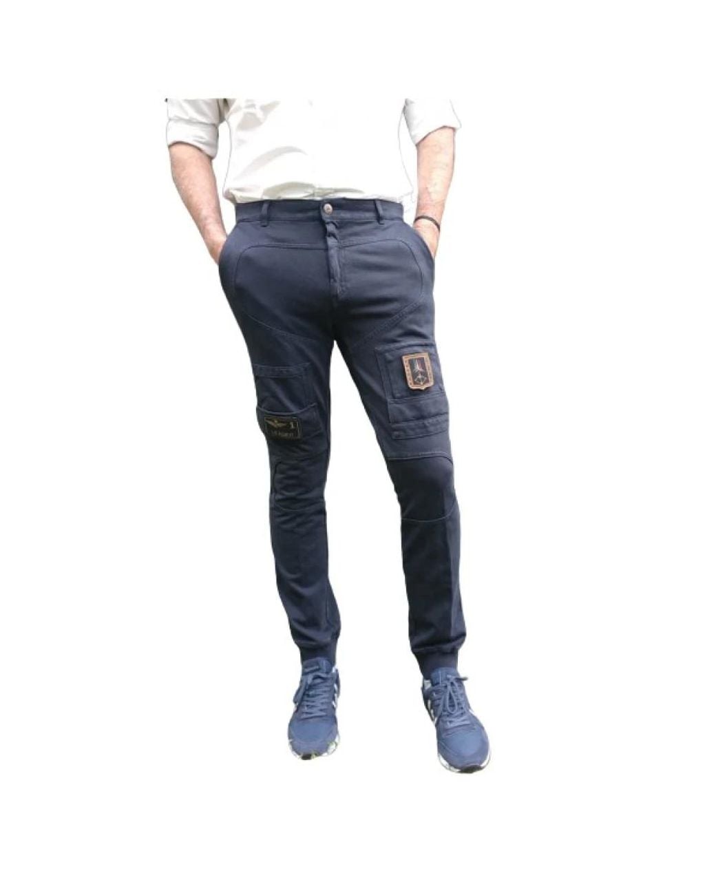 Aeronautica Militare Blue Slim Fit Jeans for men