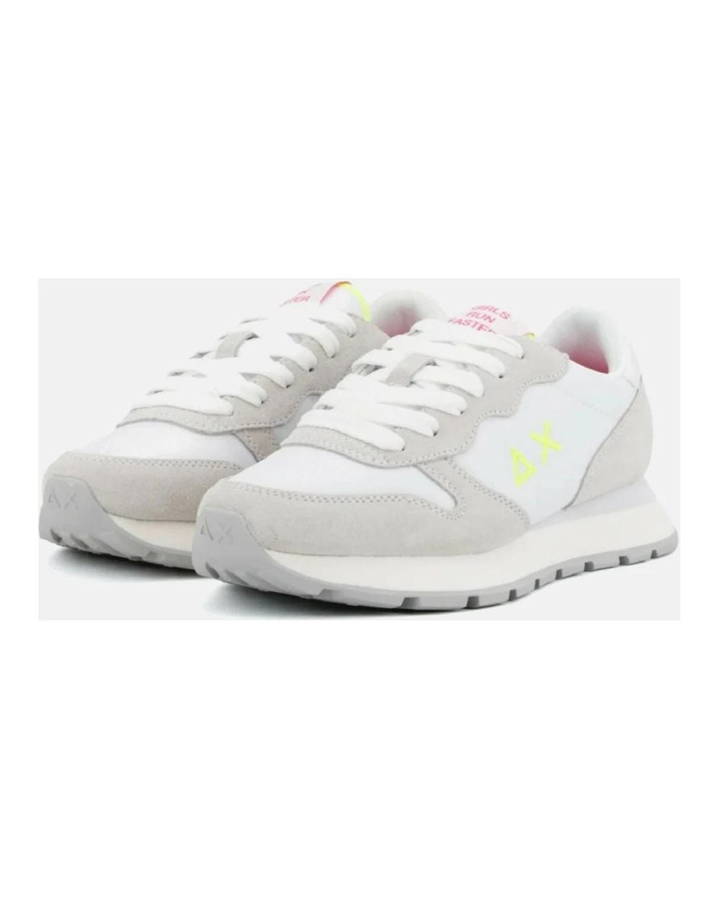 Sun 68 White Sneakers