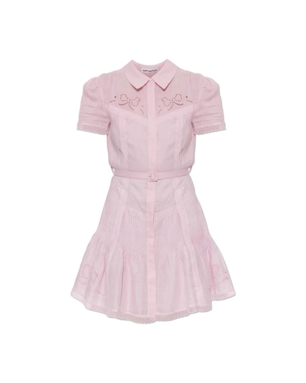 Self-Portrait Pink Shirt Dresses