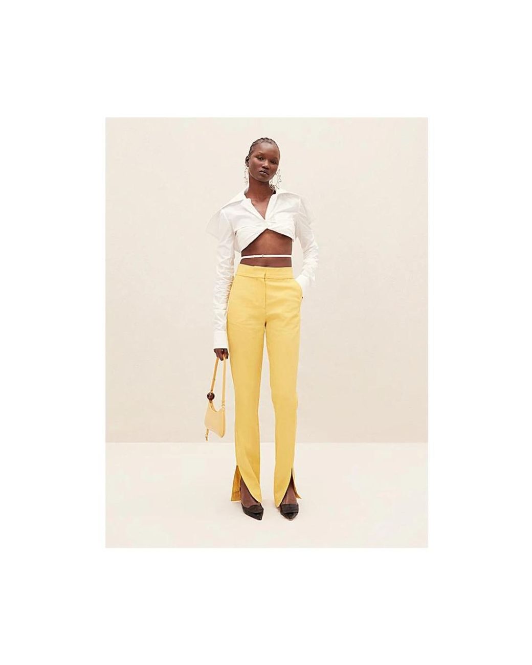 Jacquemus Yellow Wide Trousers