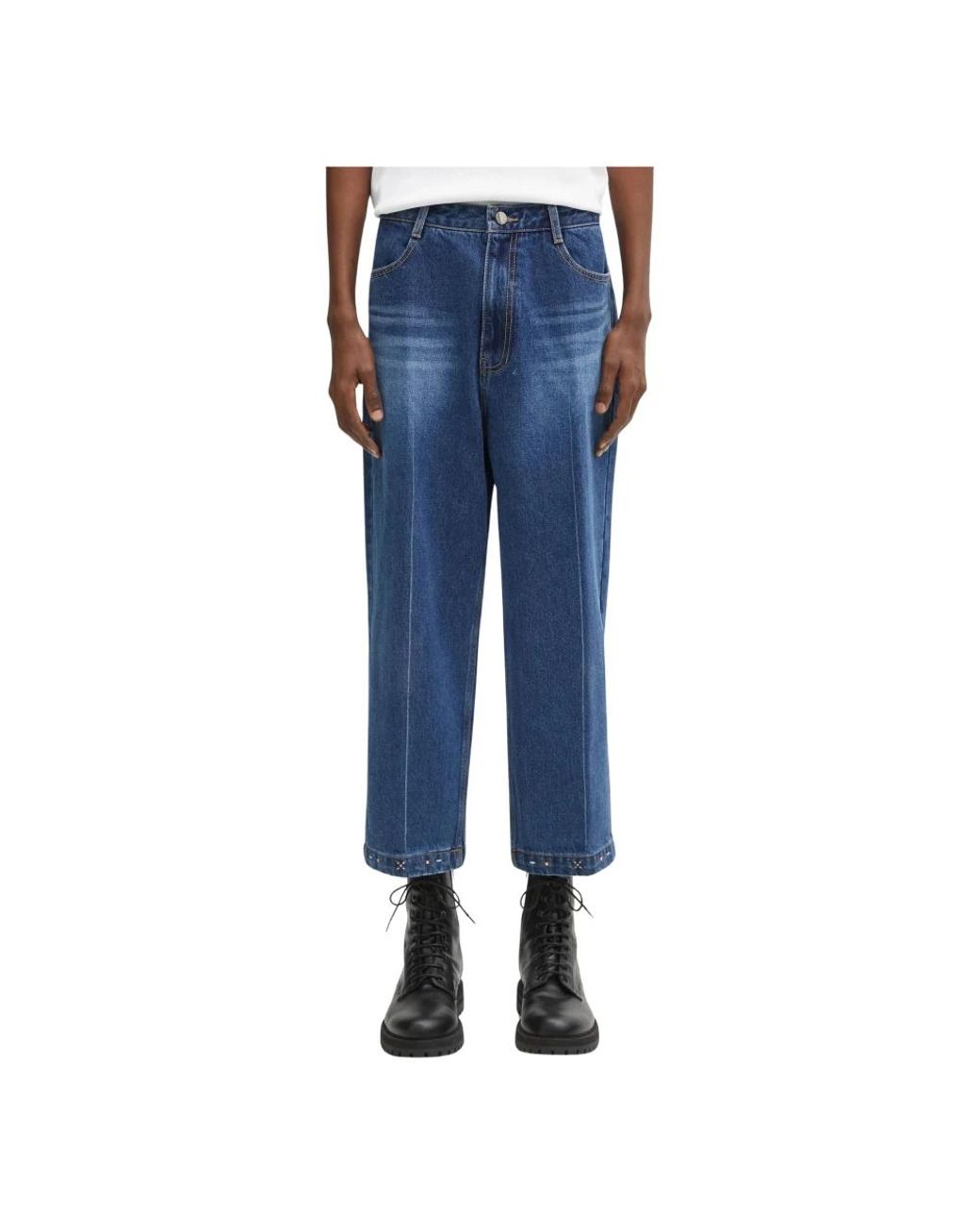 Cropped Jeans Adererror pour homme en coloris Blue