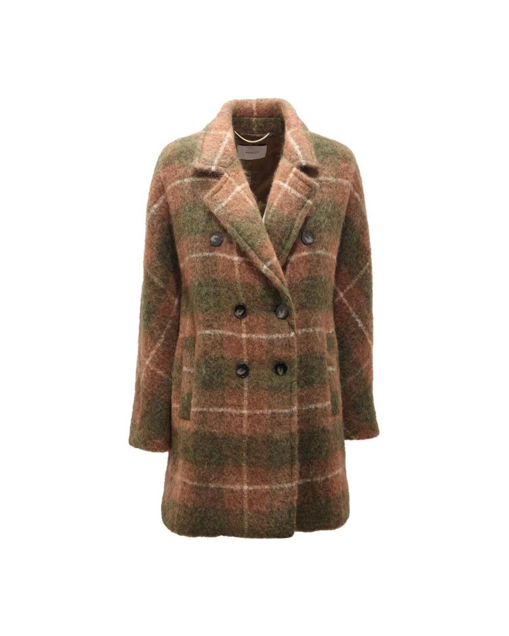 Double-Breasted Coats di Marella in Brown