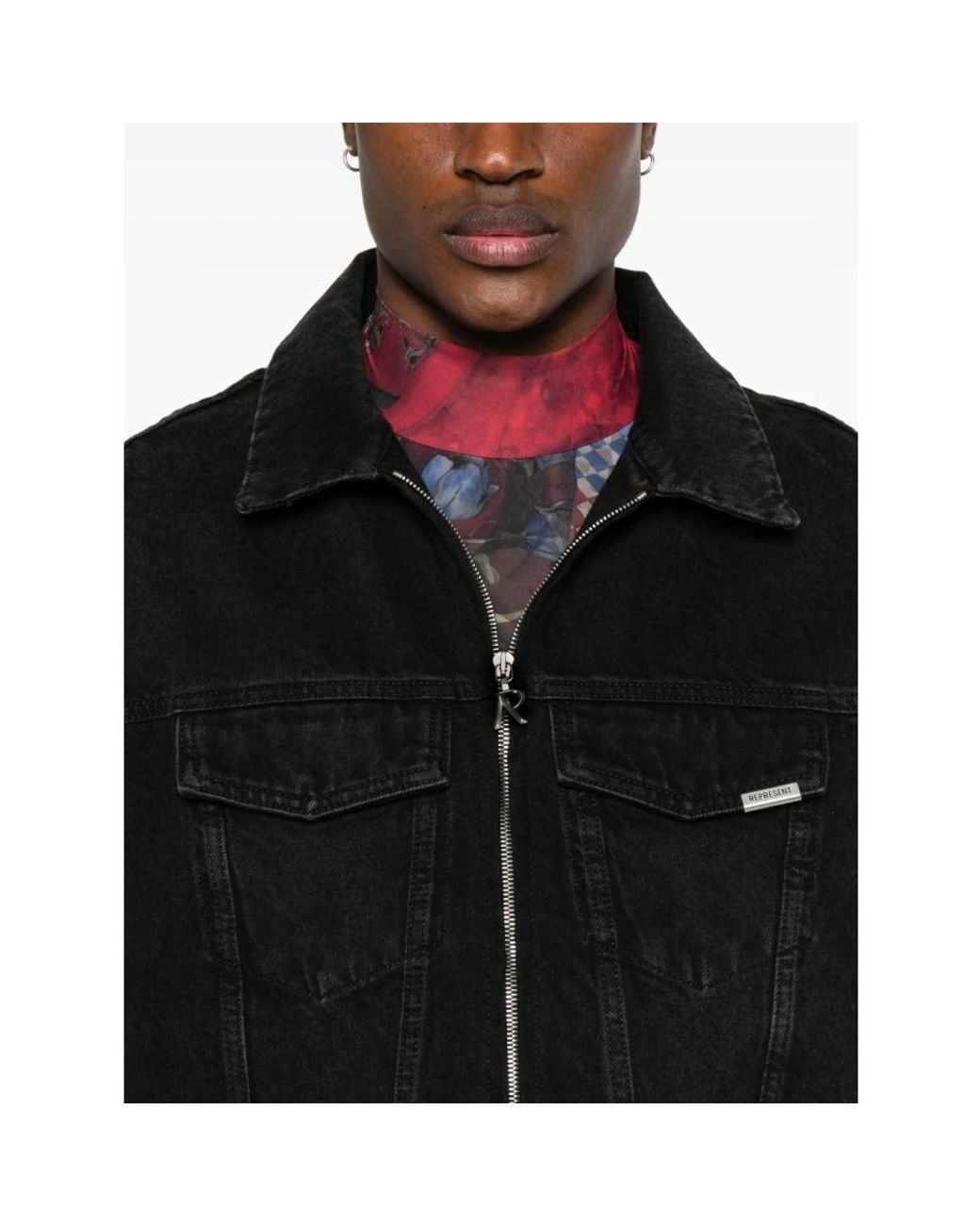 Represent Denim Jacket in het Black voor heren