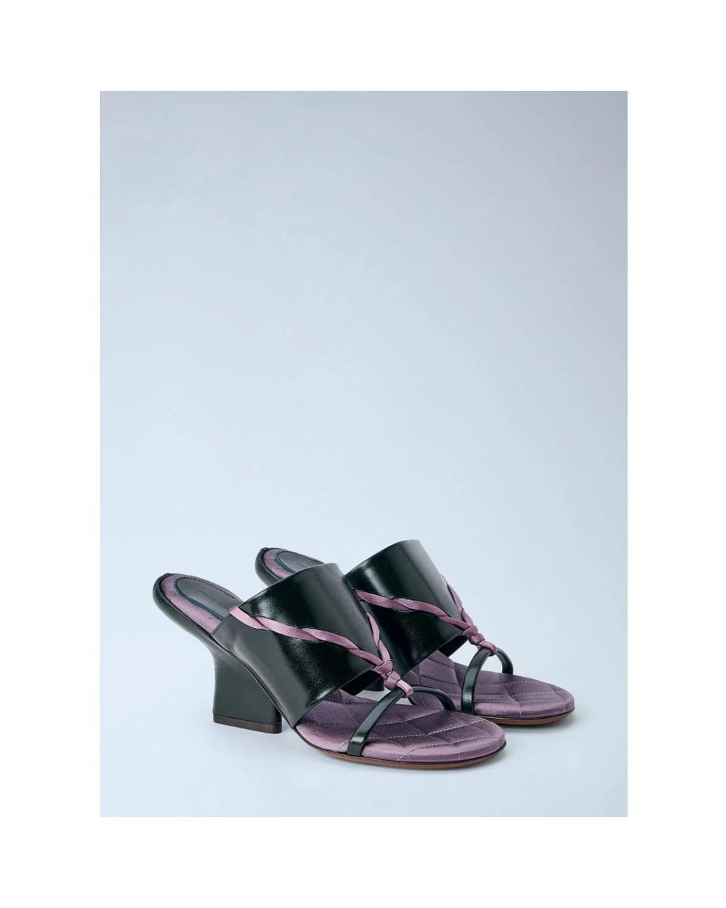 Dries Van Noten Blue Heeled Mules