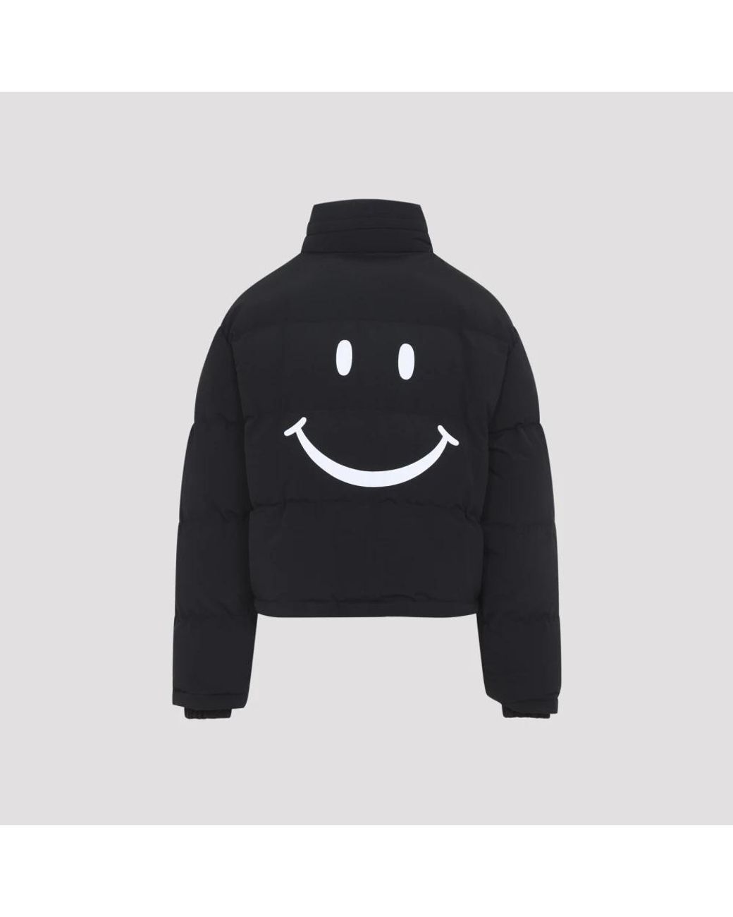 Moschino Black X Smiley Logo-Print Padded Puffer