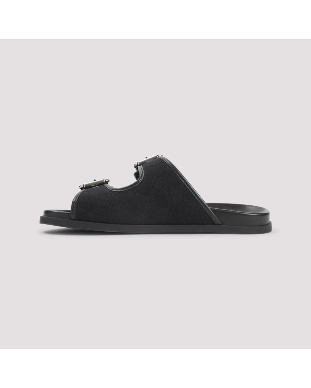 Gucci Black Slip On Sandals for men