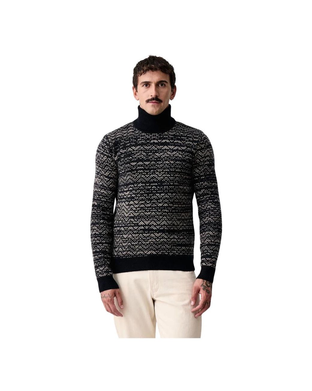 Guess Noam Rollkragenpullover in Black für Herren