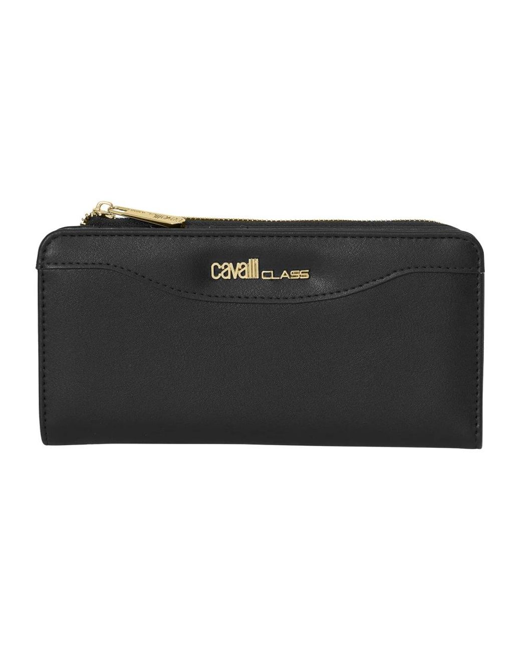 Roberto Cavalli Accessoires ,Zwart ,Compacte Bi-Fold Portemonnee in het Black