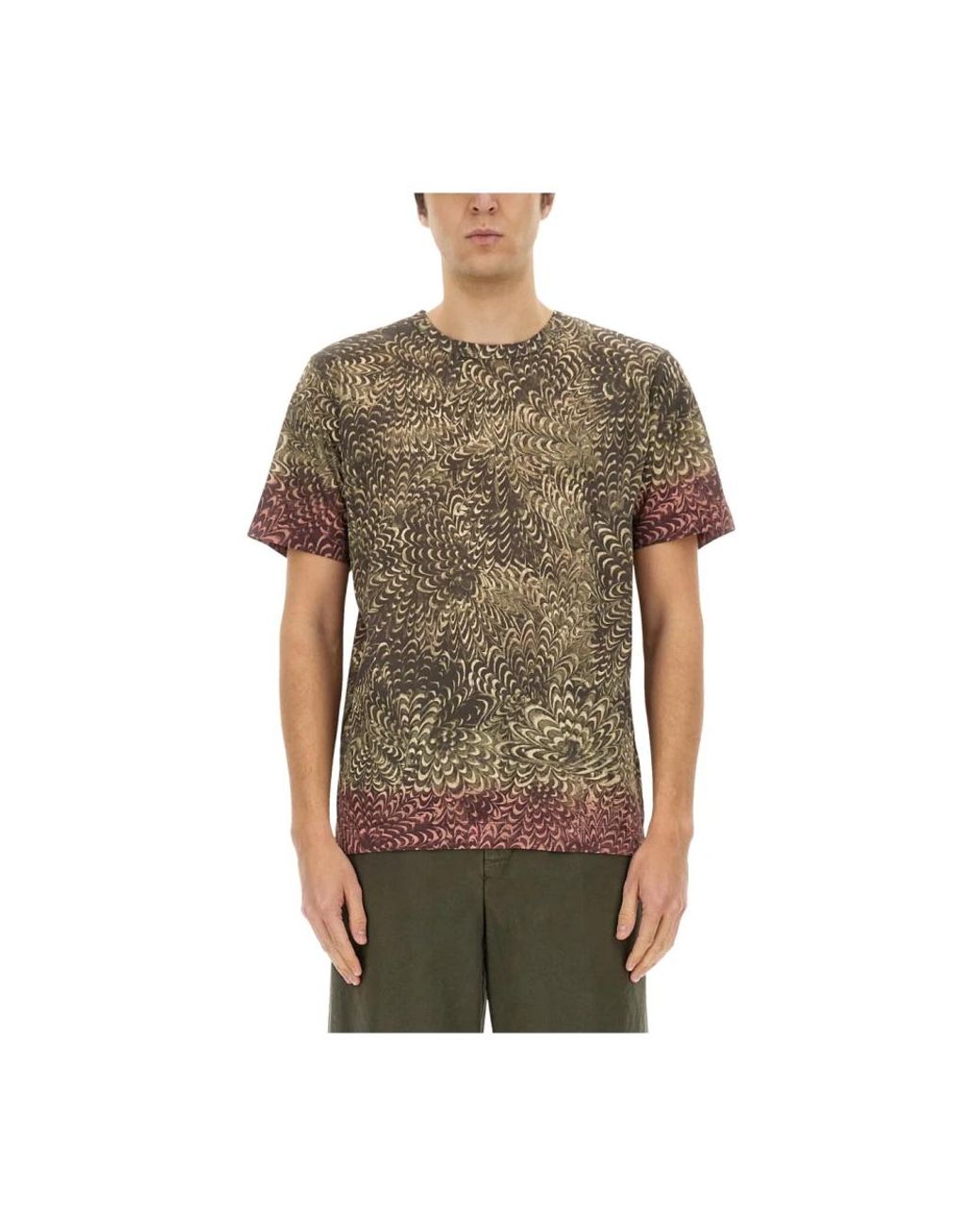 Dries Van Noten Bedruikt Katoenen T-Shirt in het Green voor heren