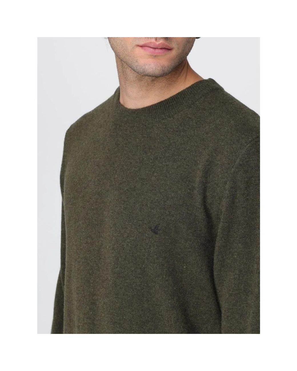 Brooksfield Green Round-Neck Knitwear for men