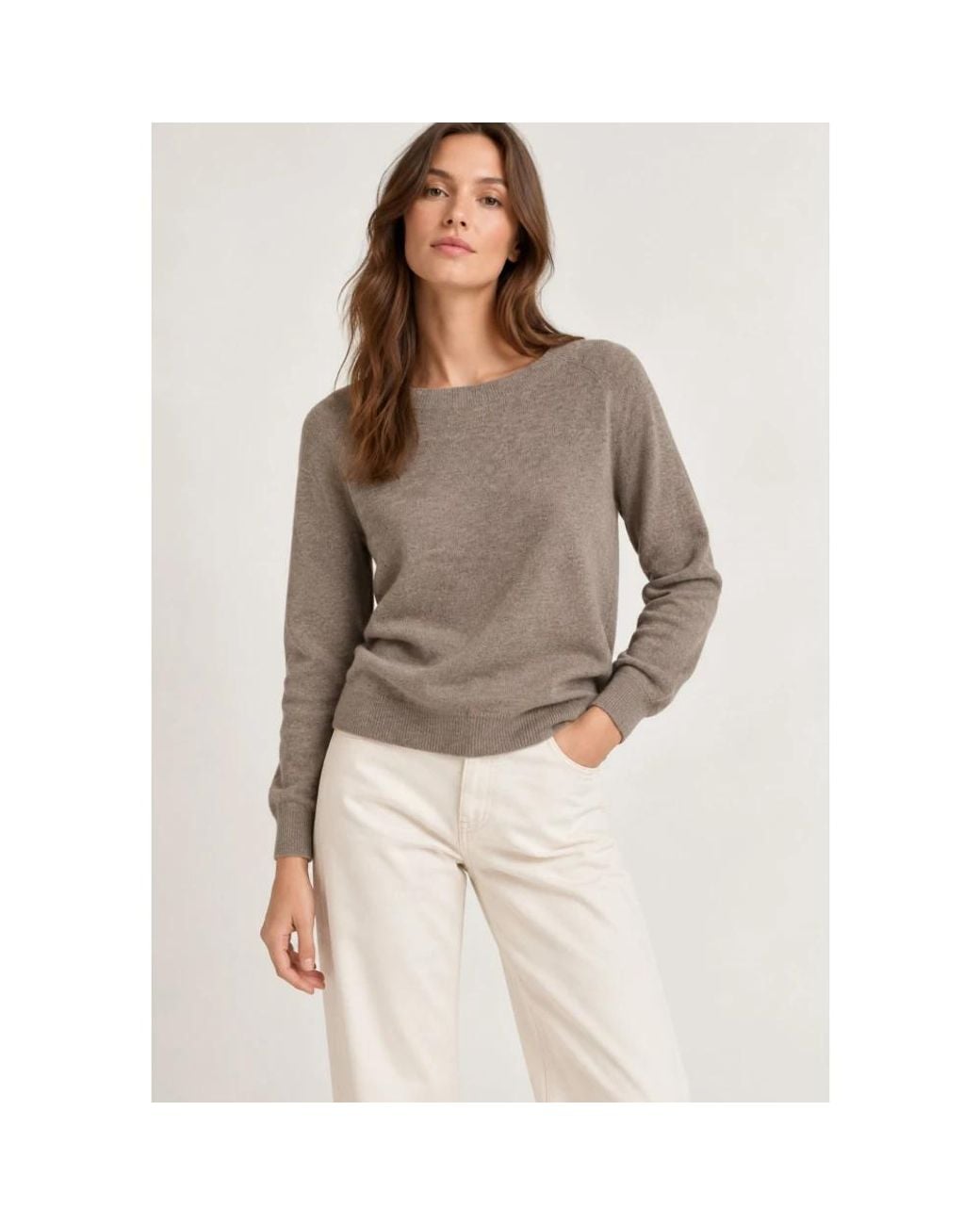 iBlues Gray Round-Neck Knitwear