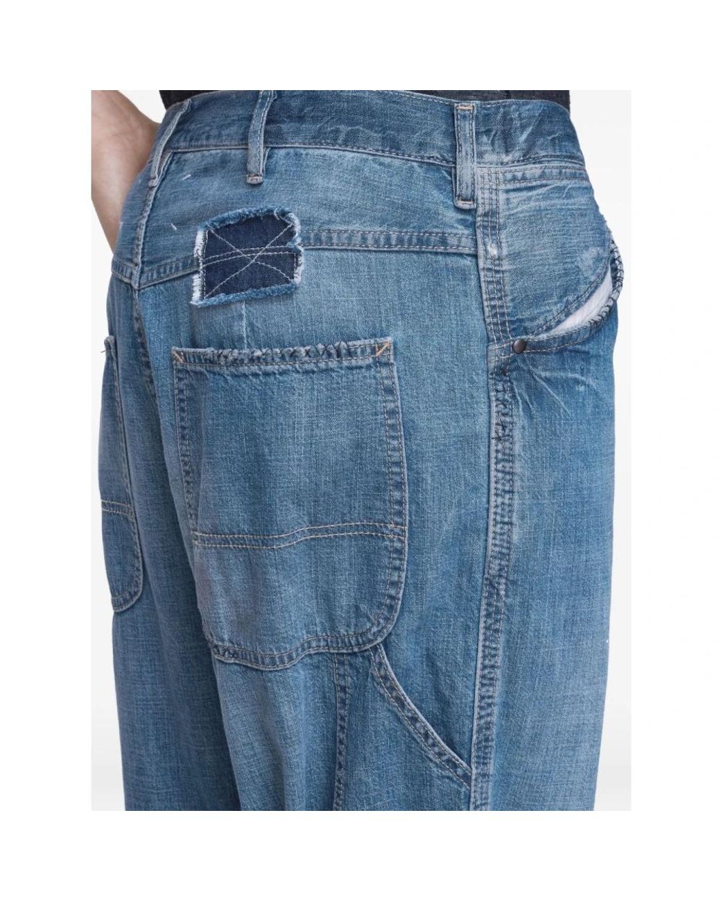 Maison Margiela Blue Wide Jeans for men