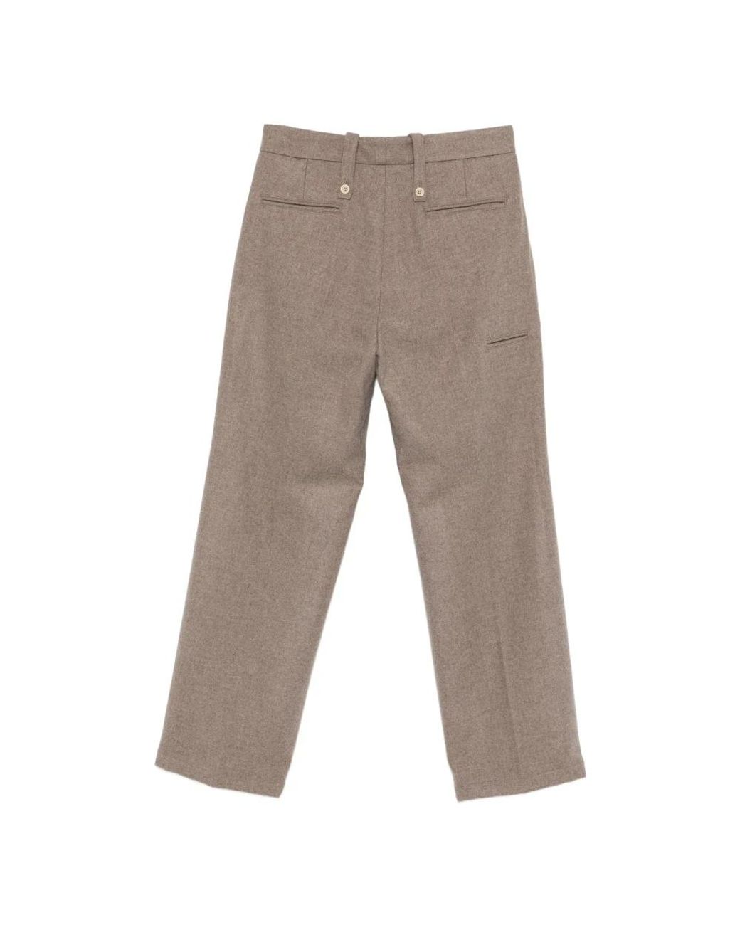 Paura Gray Straight Trousers for men