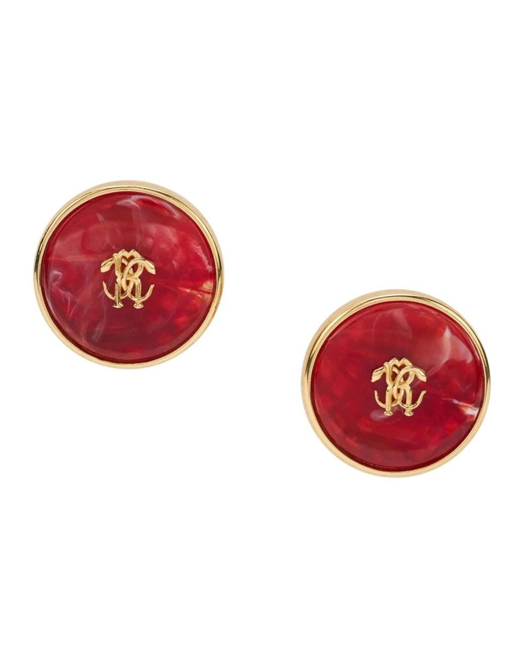 Roberto Cavalli Red Earrings