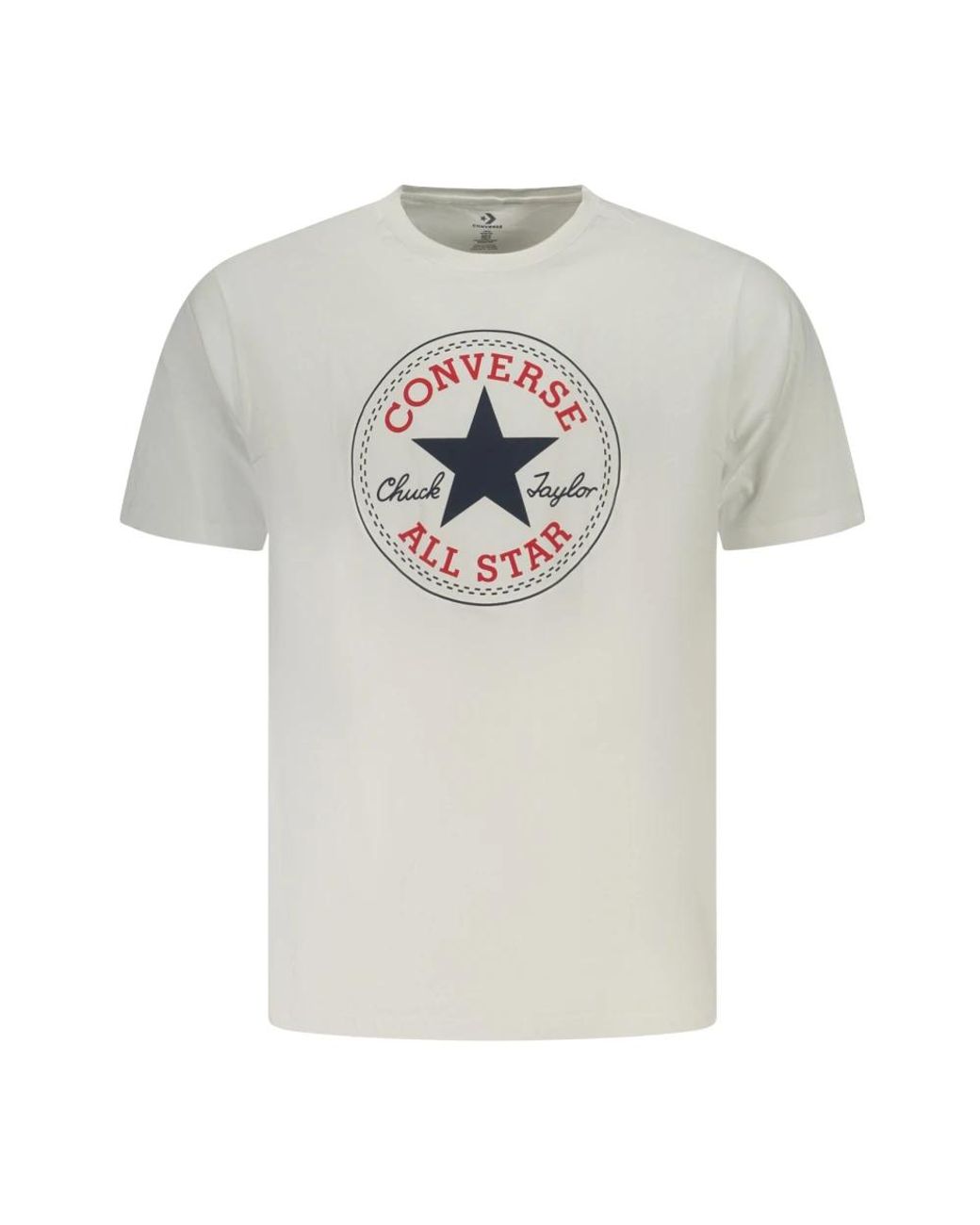 Converse Tops ,Wit ,T-Shirts in het Gray voor heren