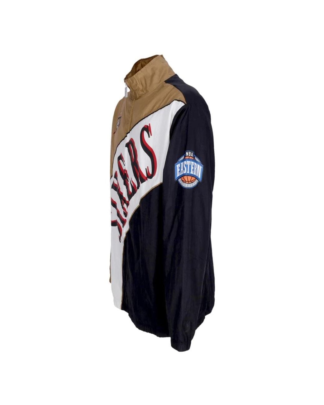 Mitchell & Ness Jassen ,Veelkleurig ,Polyester Nba Gebogen Windbreaker Jas in het Blue voor heren