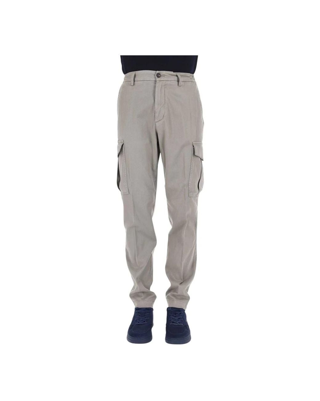 Eleventy Gray Straight Trousers for men