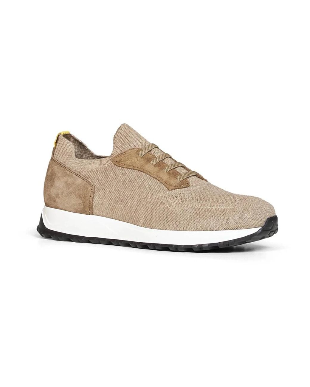 Doucal's Panelled Knitted Sneaker in Natural für Herren
