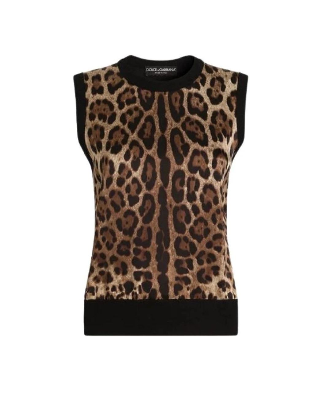 Dolce & Gabbana Brown Round-Neck Knitwear