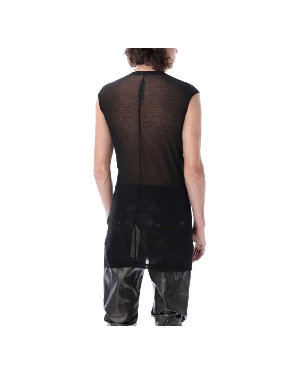 Rick Owens Black Sleeveless Tops for men