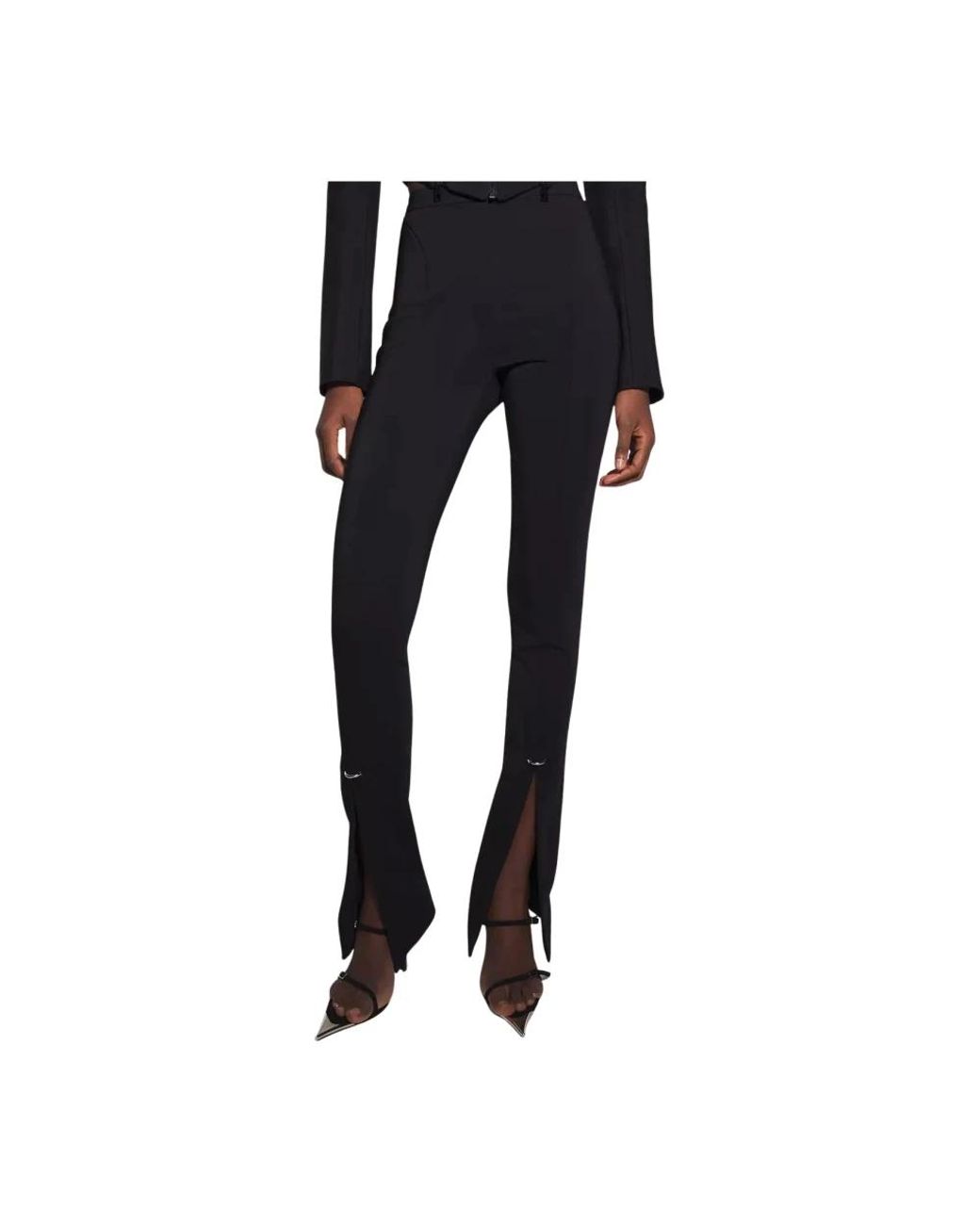 Mugler Black Wide Trousers