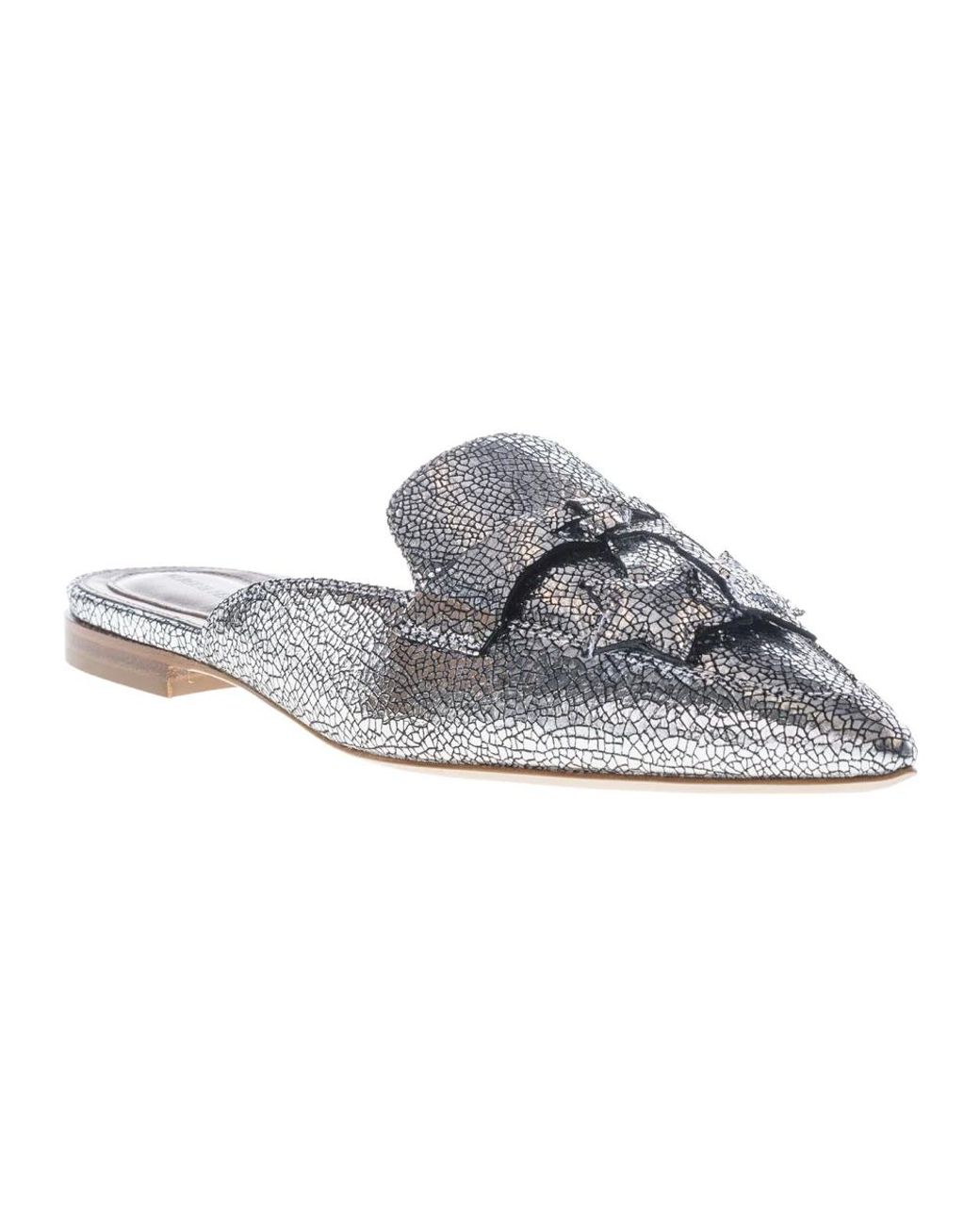 Alberta Ferretti Gray Mules