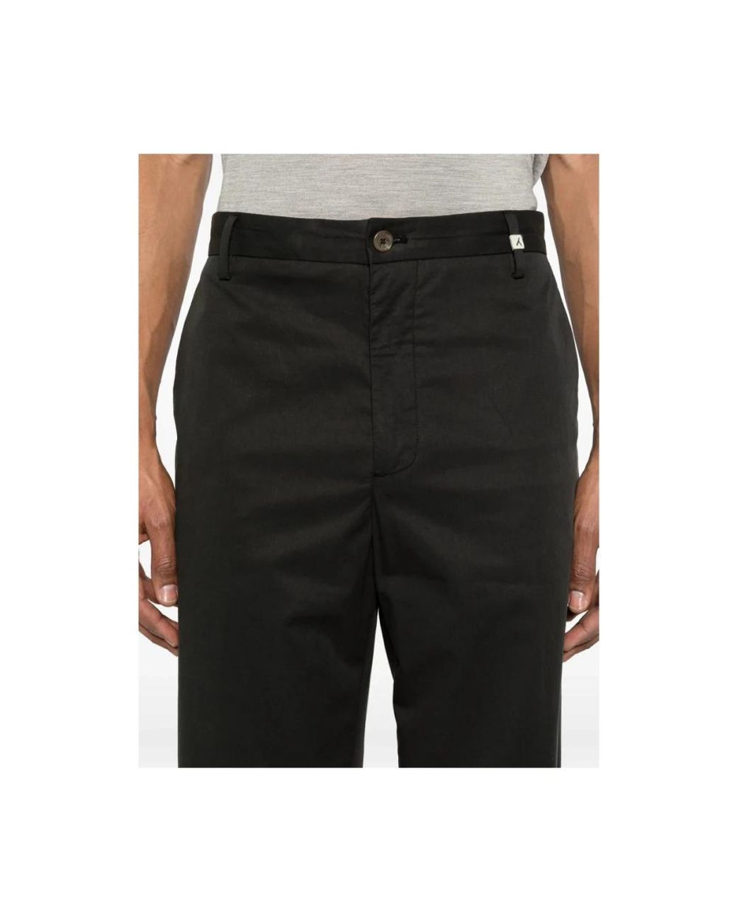 Myths Black Straight Trousers for men