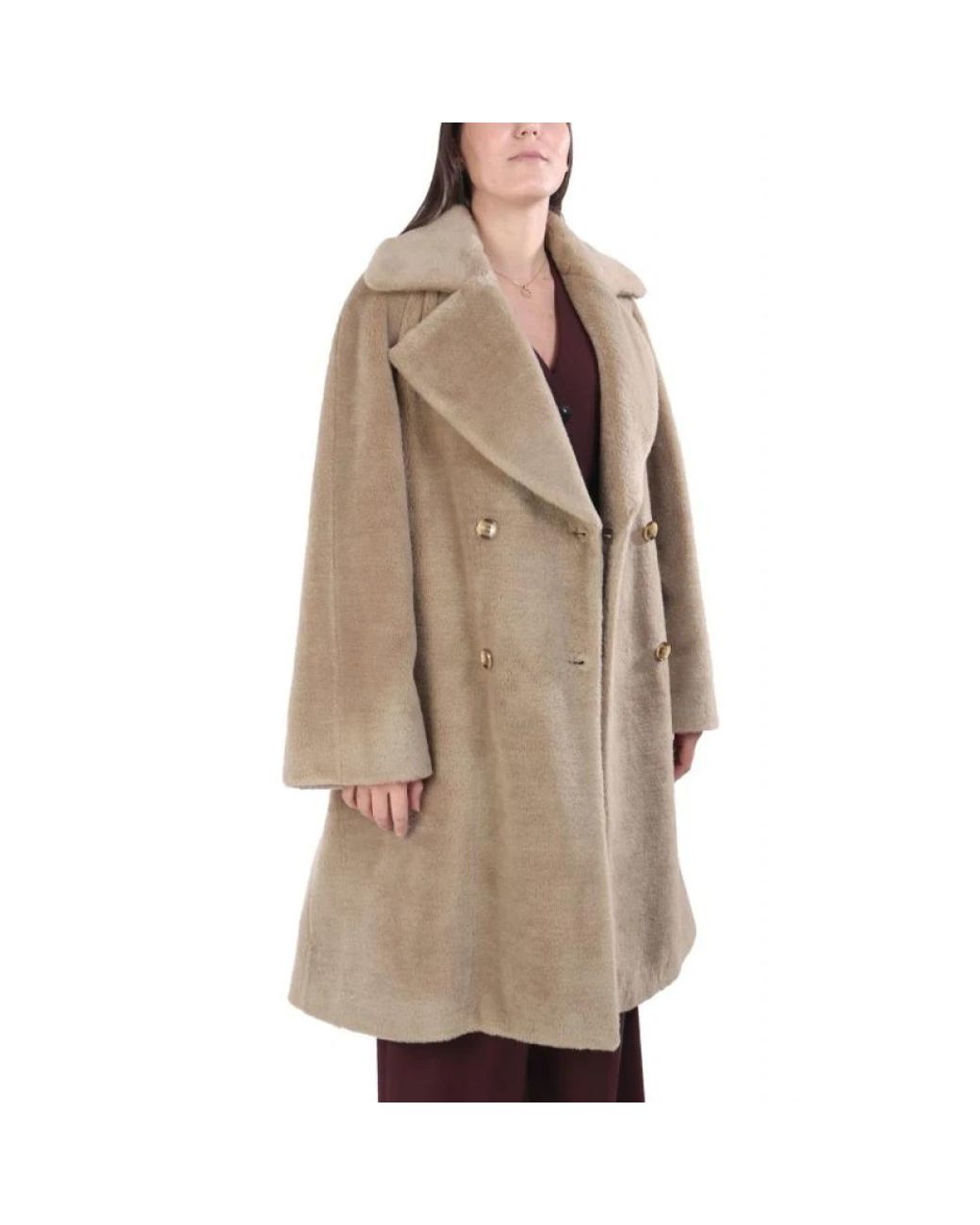 Marella Natural Double-Breasted Coats