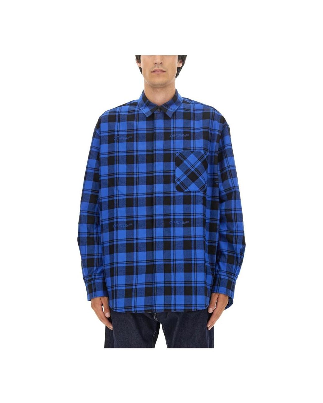 Off-White c/o Virgil Abloh Blue Casual Shirts for men