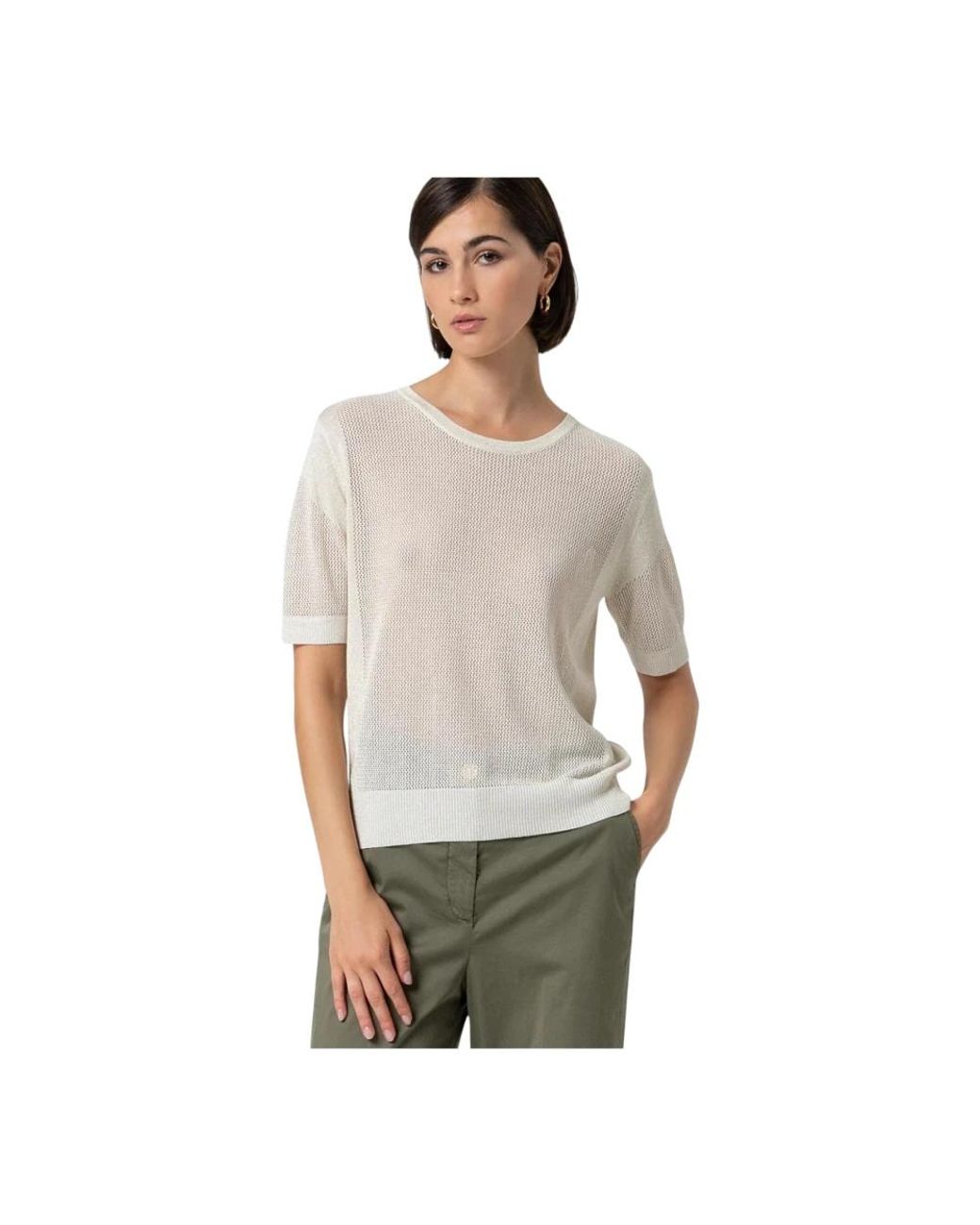 Fracomina Gray Round-Neck Knitwear