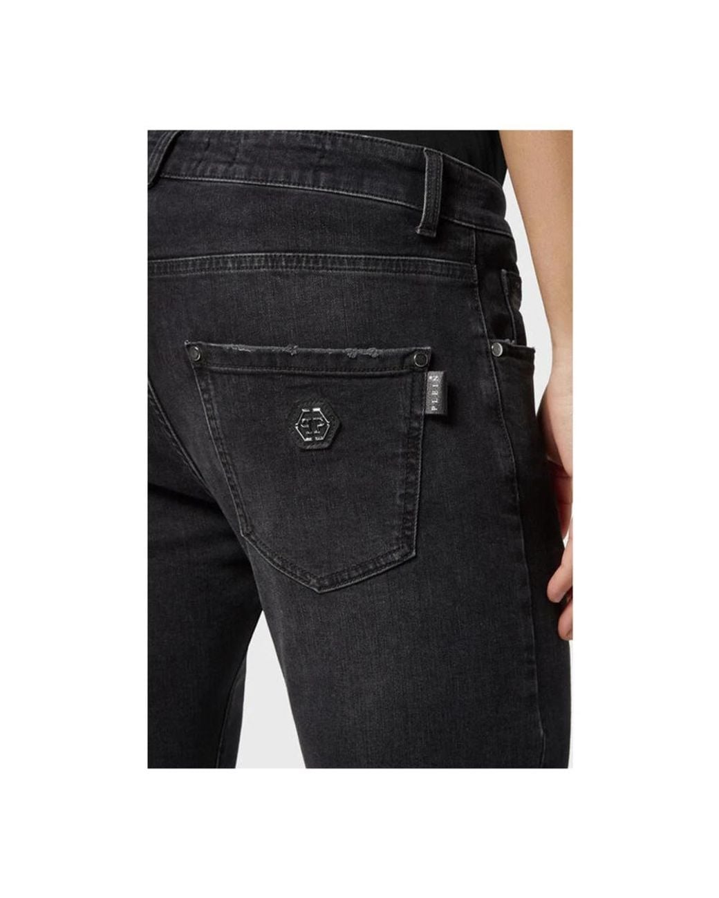 Philipp Plein Black Slim-Fit Jeans for men