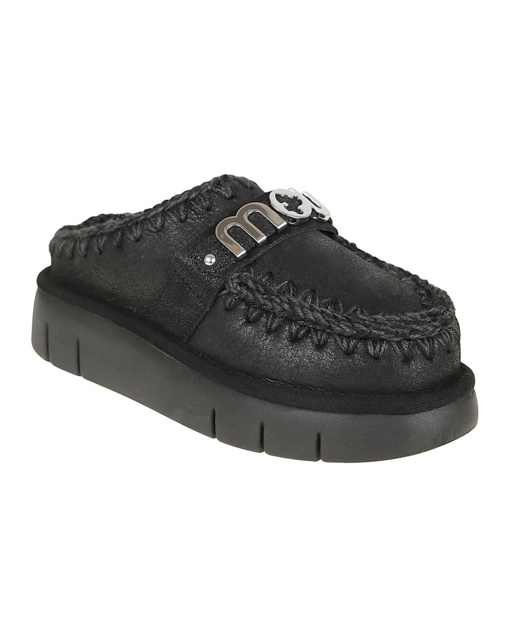 Mou Black Mules