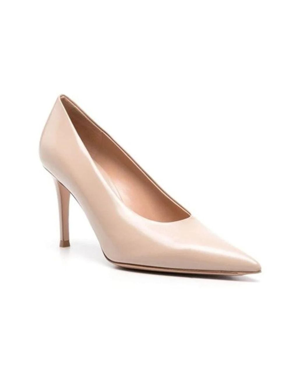 Gianvito Rossi Natural Robbie Leather Pumps