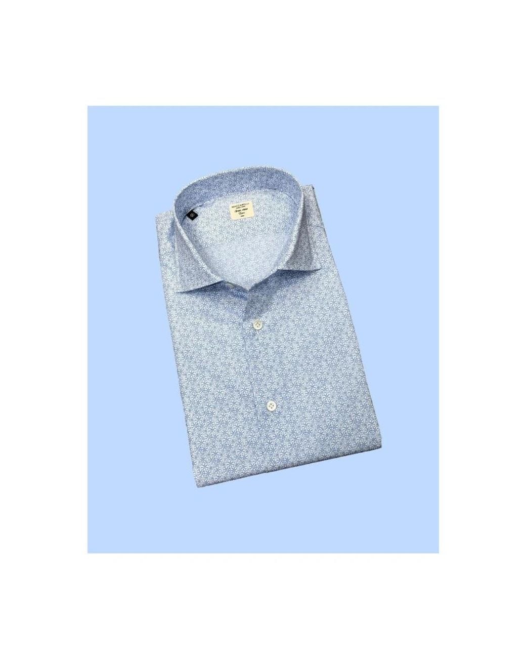 Mazzarelli Blue Casual Shirts for men
