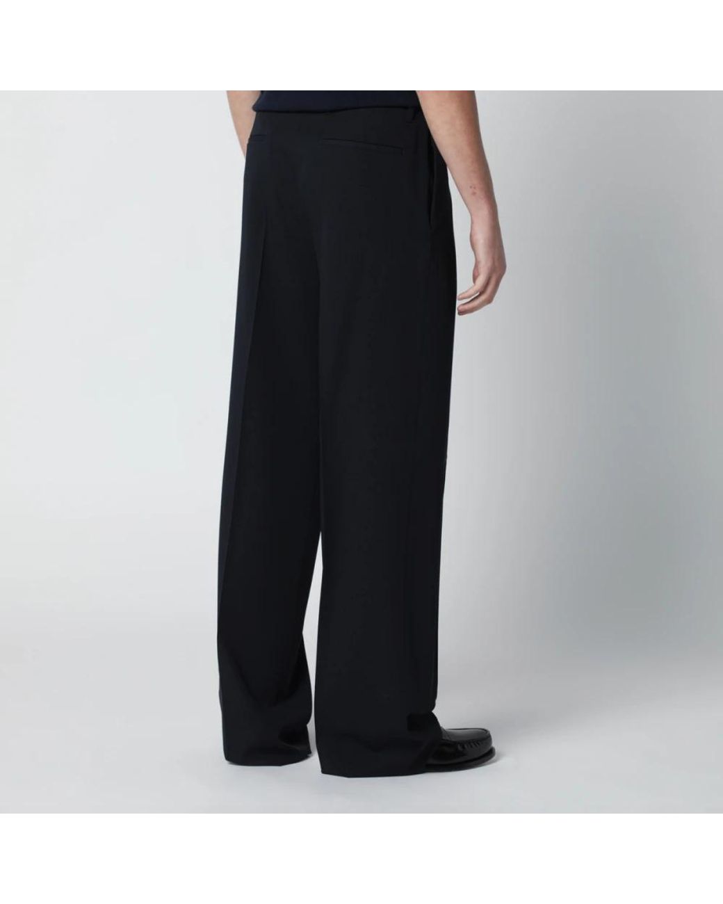 Lardini Black Wide Trousers for men