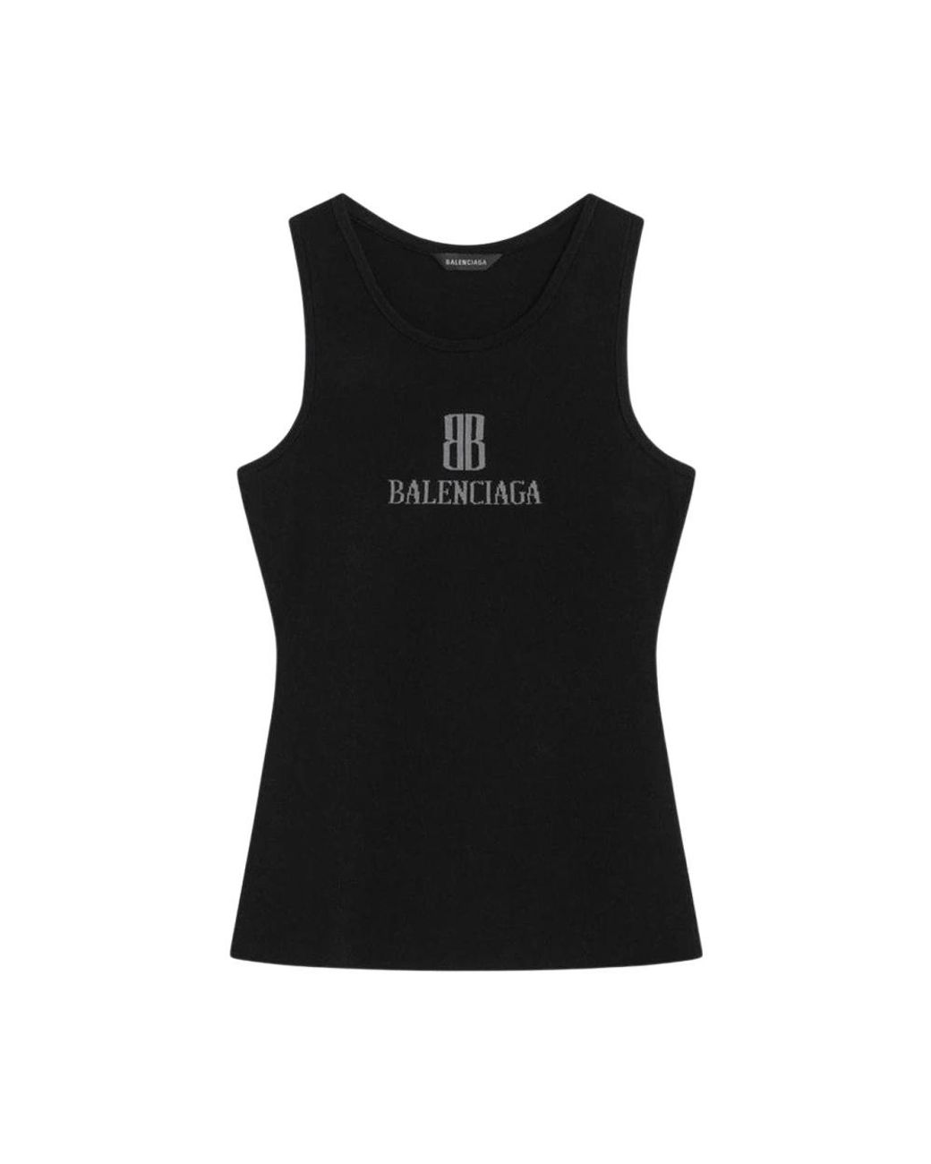 Balenciaga Black Sleeveless Tops